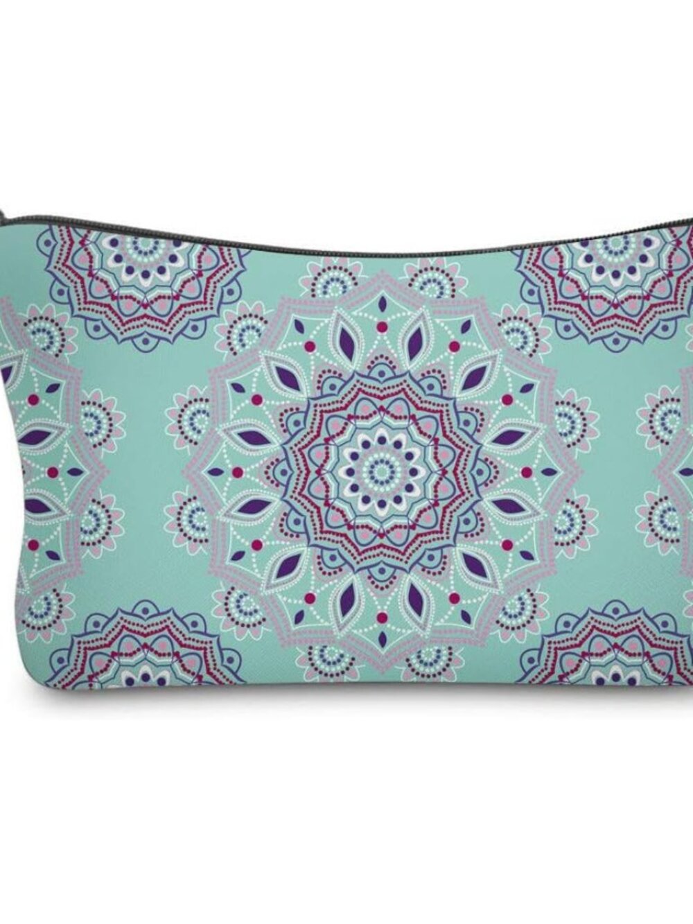 Cosmetic Bag for Women, Mandala Flowers Waterproof Makeup Bags Roomy Toiletry Po